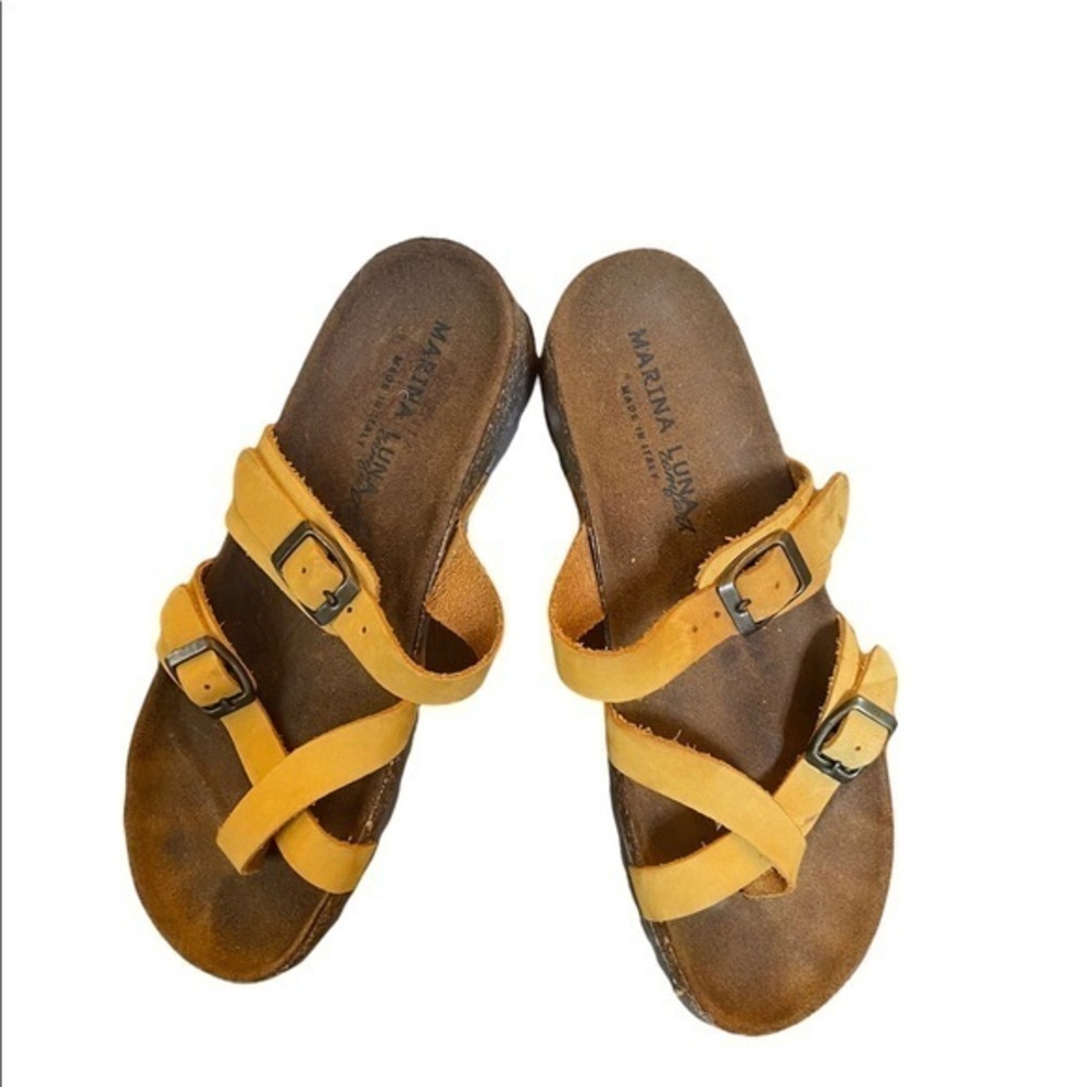 Marina Luna Italy Buckle Strap‎ Slide Sandals Comfort Casual Shoes